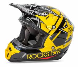 Шлем (кроссовый)  KINETIC PRO ROCKSTAR черный/желтый глянцевый (2016)  L