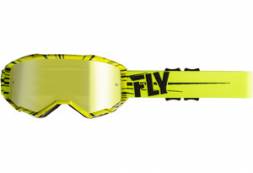 Очки для мотокросса FLY RACING ZONE (2019) YOUTH (детские) Hi-Vis жёлтые/чёрные, золотистые