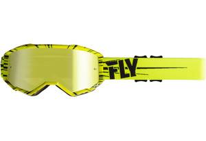 Очки для мотокросса FLY RACING ZONE (2019) YOUTH (детские) Hi-Vis жёлтые/чёрные, золотистые