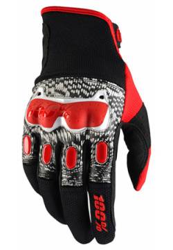 Мотоперчатки 100% Derestricted Glove Black/White/Red XL (10007-003-13)
