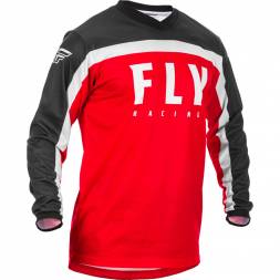 Футболка для мотокросса FLY RACING F-16 красная/чёрная/белая (2020) (детская)    YL