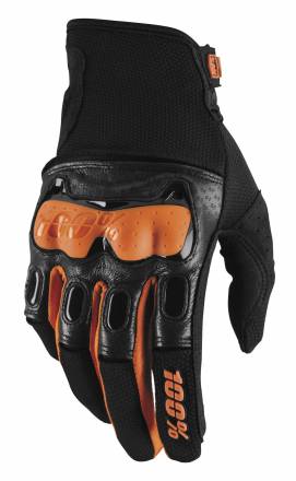 Мотоперчатки 100% Derestricted Glove Black/Orange L (10007-054-12)