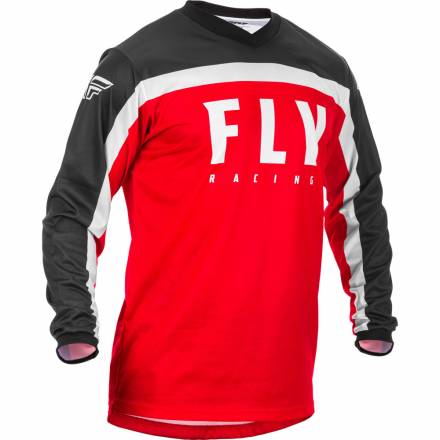 Футболка для мотокросса FLY RACING F-16 красная/чёрная/белая (2020) (детская)   YX
