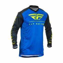 Футболка для мотокросса FLY RACING LITE HYDROGEN синяя/черная/Hi-Vis желтая (2020)  M