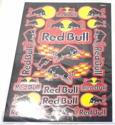 Набор наклеек RedBull красные