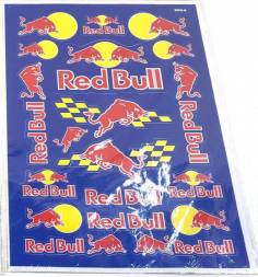 Набор наклеек RedBull синие
