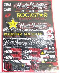 Набор наклеек Rockstar красные