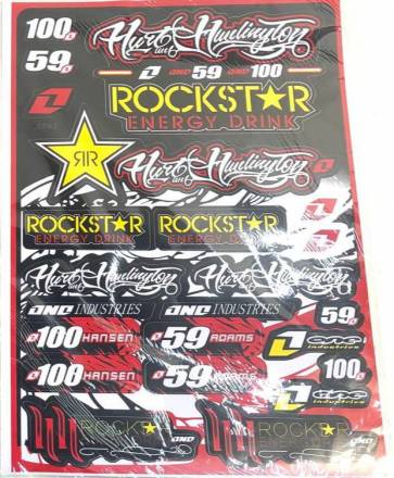 Набор наклеек Rockstar красные