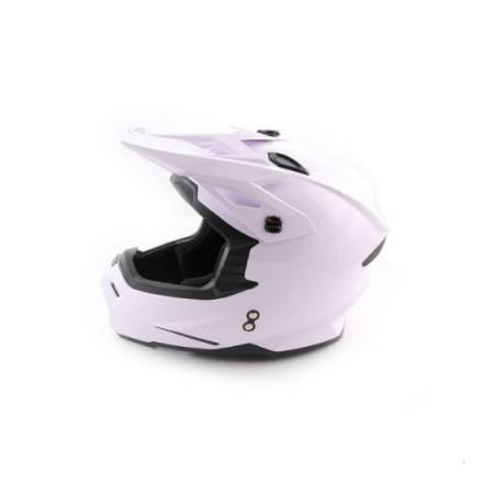 Шлем (кроссовый) Ataki MX801 Solid белый глянцевый  XL