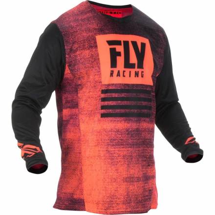 Футболка для мотокросса FLY RACING KINETIC NOIZ красная/черная (2019)    S
