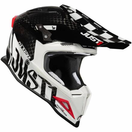 Шлем (кроссовый) JUST1 J12 Pro Racer белый/серый глянцевый (2020) XL