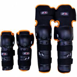 Комплект защиты локтя и колена (4 шт) ATAKI SC-610 черный/оранжевый