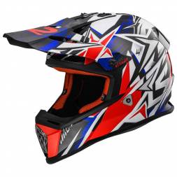 MX437 FAST MINI STRONG   LS2 Шлем MX437 FAST MINI STRONG (бело-красно-синий, XXL)