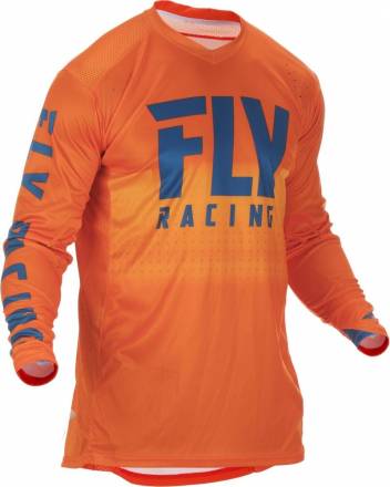Футболка для мотокросса FLY RACING LITE HYDROGEN оранжевая/синяя (2019)  L