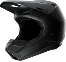 Мотошлем Shift White Helmet Matte Black XS (19334-255-XS)