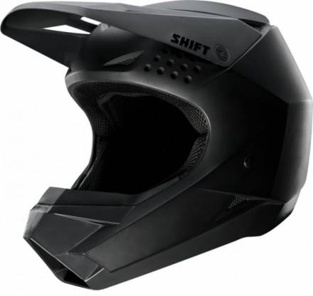 Мотошлем Shift White Helmet Matte Black XS (19334-255-XS)