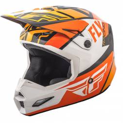 Шлем (кроссовый) FLY RACING ELITE GUILD оранжевый/белый/черный (2018)   S