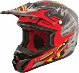 Шлем (кроссовый)  KINETIC PRO ANDREW SHORT REPLICA красный/черный/желтый глянцевый  XXL