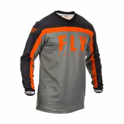 Футболка для мотокросса FLY RACING F-16 серая/чёрная/оранжевая (2020)  XL