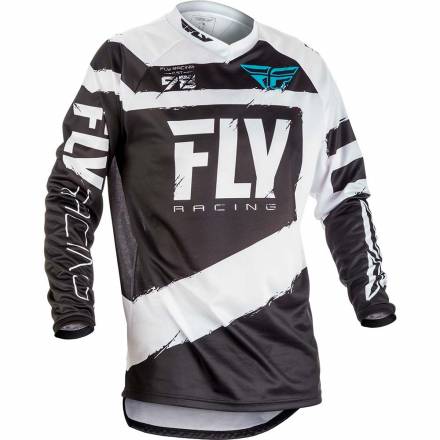 Футболка для мотокросса FLY RACING F-16 черная/белая (2018)  XXL