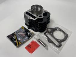 Поршневая в сборе KAYO125, TTR125, Alfa/Delta (52,4мм, H=78мм, палец=13мм, алюминиевая черная)