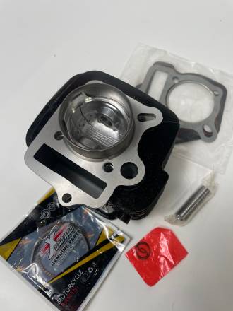 Поршневая в сборе KAYO125, TTR125, Alfa/Delta (52,4мм, H=78мм, палец=13мм, алюминиевая черная)