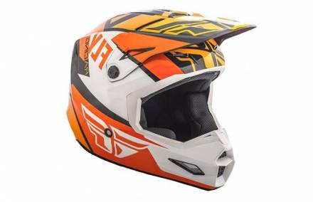 Шлем детский (кроссовый) FLY RACING ELITE GUILD оранжевый/белый/черный (2018)   YM