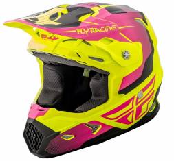 Шлем (кроссовый) FLY RACING TOXIN ORIGINAL Hi-Vis желтый/розовый матовый (2018)  M