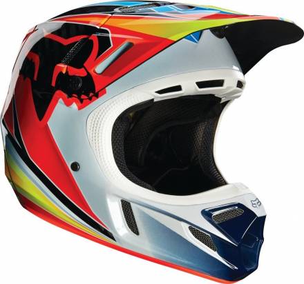 Мотошлем Fox V4 Race Helmet Blue/Red M 56.5-58.4cm (11603-149-M)