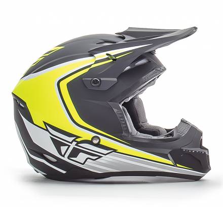 Шлем (кроссовый) KINETIC FULLSPEED черный/желтый Hi-Vis матовый XL