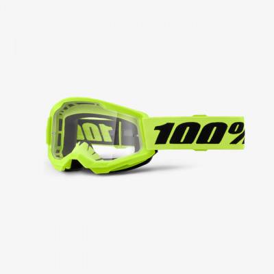 Очки подростковые 100% Strata 2 Junior Neon Yellow / Clear