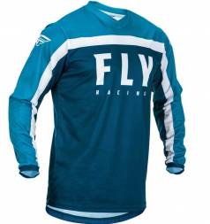 Футболка для мотокросса FLY RACING F-16 синяя/голубая/белая (2020)  L
