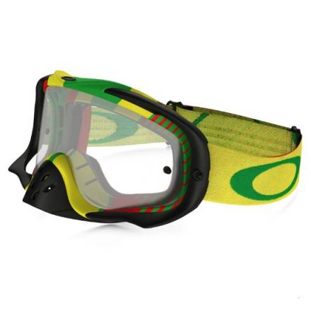 Очки для мотокросса OAKLEY Crowbar Biohazard Rasta желтые-зеленые / прозрачная (OO7025-37)