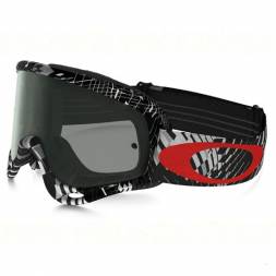 Очки для мотокросса OAKLEY O-Frame Podium Check черные-белые / темно-серая (OO7029-14)
