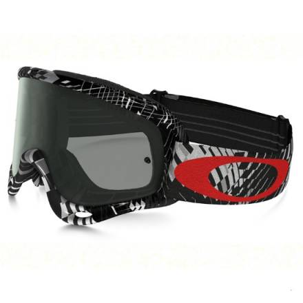 Очки для мотокросса OAKLEY O-Frame Podium Check черные-белые / темно-серая (OO7029-14)