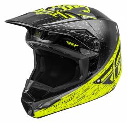 Шлем (кроссовый) FLY RACING KINETIC K120 ECE Hi-Vis желтый/серый/черный (2020)  M