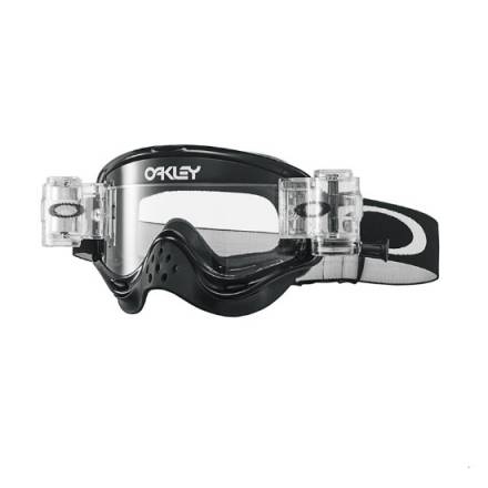 Очки для мотокросса OAKLEY O-Frame (Roll-Off) Solid черные глянцевые / прозрачная  (OO7029-32)