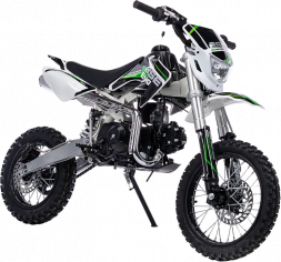 Питбайк BSE Evo 110E SA 12/10 Green Blade (полуавтомат, электрозапуск, LED фара, колеса 12/10) MSD