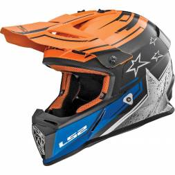 MX437 FAST CORE   LS2 Шлем MX437 FAST CORE (черно-оранжевый, L)