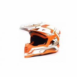 Шлем детский (кроссовый) ATAKI SC-15 Rift оранжевый/белый глянцевый   YS