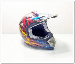 Шлем кроссовый Nenki Hot Pistons black\blue\red M