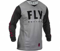 Футболка для мотокросса FLY RACING PATROL серая/черная (2020)  XL