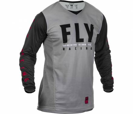 Футболка для мотокросса FLY RACING PATROL серая/черная (2020)  XL