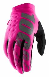 Мотоперчатки женские 100% Brisker Womens Glove Neon Pink/Black XL (11016-263-11)