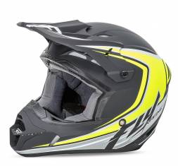 Шлем (кроссовый) KINETIC FULLSPEED черный/желтый Hi-Vis матовый XXL