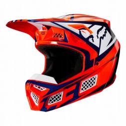 Мотошлем Fox V3 Idol Helmet Orange/Blue XL 59-60cm (24562-592-XL)