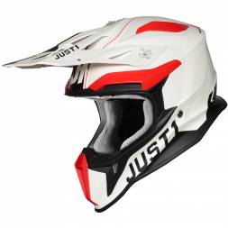 Шлем (кроссовый) JUST1 J18 Virtual Hi-Vis красный/белый матовый (2020) L