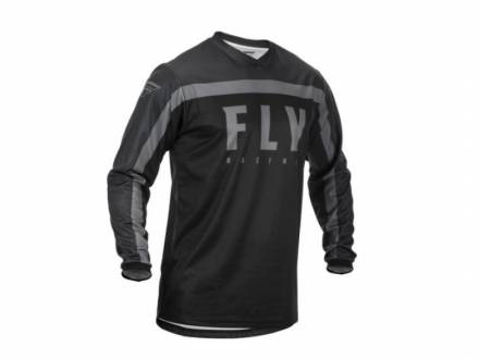 Футболка для мотокросса FLY RACING F-16 чёрная/серая (2020)  XXXXL