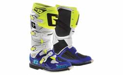 Мотоботы GAERNE SG-J белые/синие/HI-Vis желтые 40
