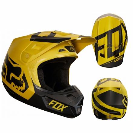 Мотошлем Fox V2 Preme Helmet Dark Yellow L 59-60cm (19528-547-L)